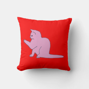 Pink & Red Kitties pillow