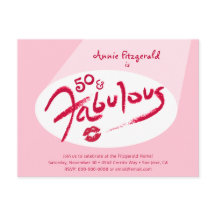 Pink Red Lipstick 50 and Fabulous Birthday Party