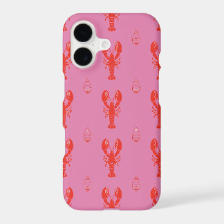 Pink & Red Lobster Preppy Coastal iPhone Case
