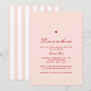 Pink & Red Love is in the Air Bridal Shower Invitation