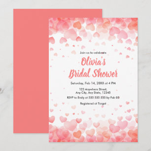 Pink & Red Love is in the Air Bridal Shower Invitation