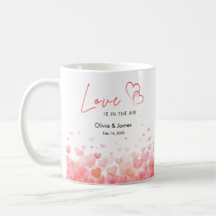 Pink & Red Love is in the Air Couples  Coffee Mug