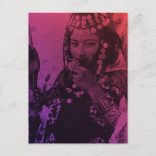 Pink Red Maghreb Ouled Naïl Berber Girl Female Pos Postcard