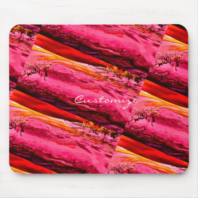 pink/red maui wave Thunder_Cove Mouse Pad (Front)
