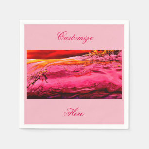 pink/red maui wave Thunder_Cove Napkin