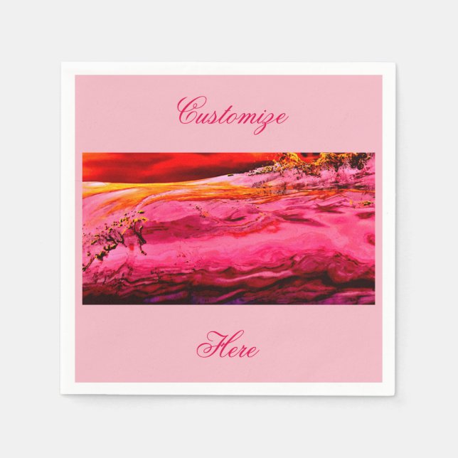 pink/red maui wave Thunder_Cove Napkin (Front)