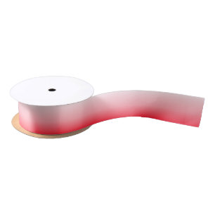 Pink Red Ombre Gradient Satin Ribbon