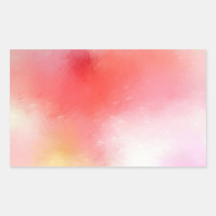 Pink Red Orange Yellow Abstract Art Blank Template Rectangular Sticker