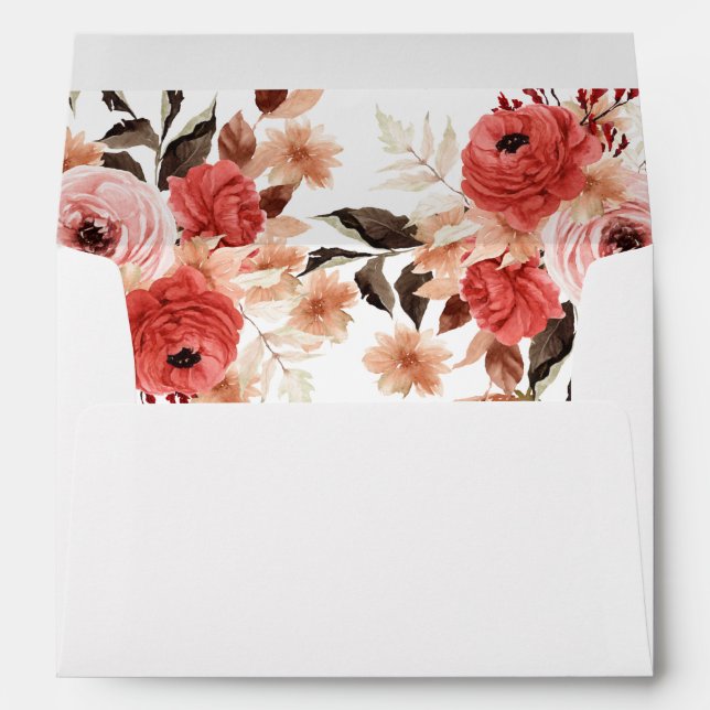 Pink & Red Pink Floral Envelope (Back (Bottom))