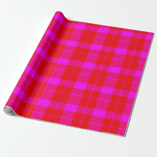 Pink & Red Plaid Wrapping Paper
