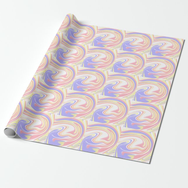 Pink red purple stripes modern custom pattern t th wrapping paper (Unrolled)