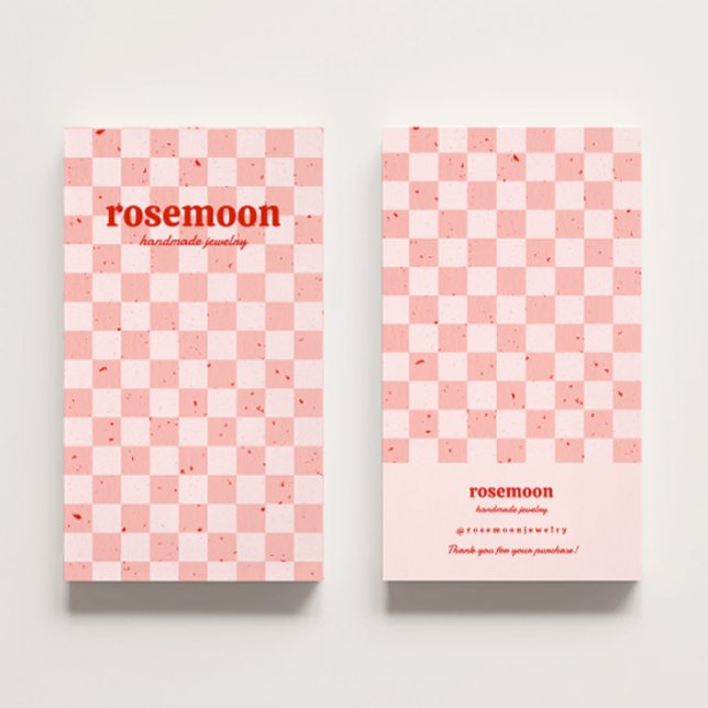 Pink Red Retro Earring Display Card (Creator Uploaded)