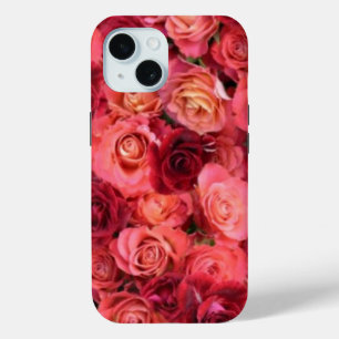 PINK RED ROSE FIELD iPhone 15 CASE