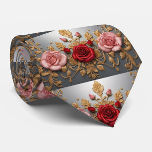 Pink & Red Rose Tie