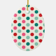 Pink, Red & Teal Preppy Holiday Tree Decoration