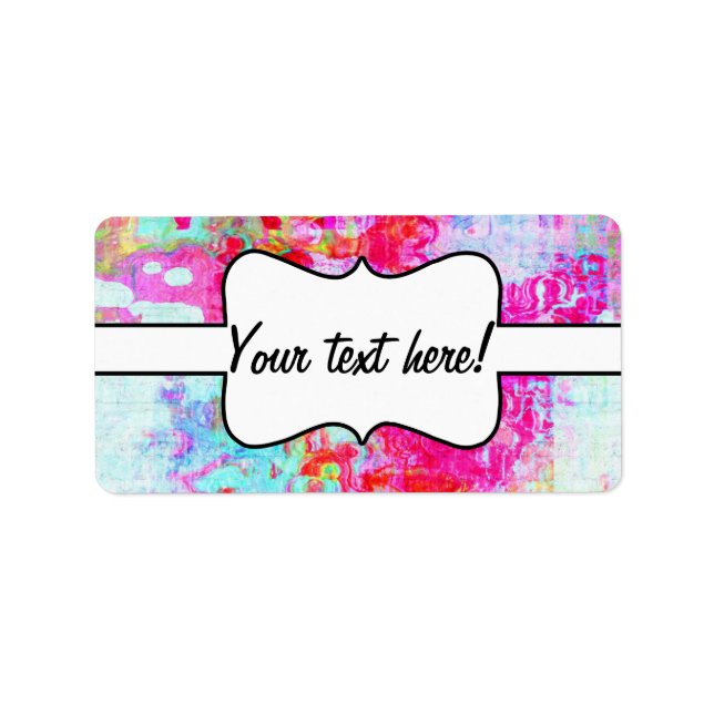 Pink red texture label (Front)