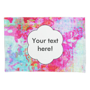 Pink red texture pillowcase