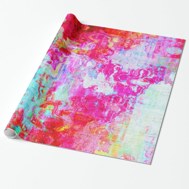 Pink red texture wrapping paper (Unrolled)