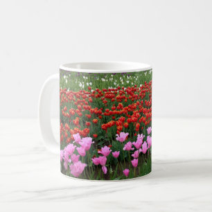 Pink & Red Tulip Field, Oregon Coffee Mug
