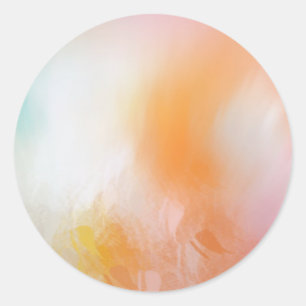 Pink Red Yellow Blue Colourful Abstract Template Classic Round Sticker