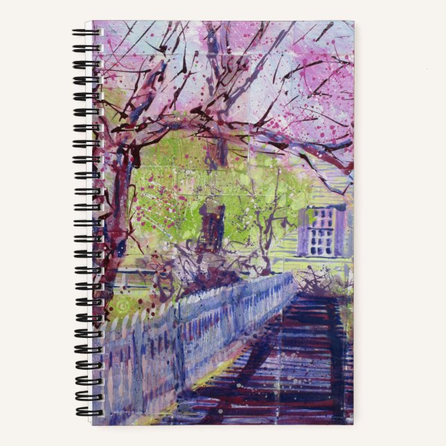 Pink Redbud Blossoms At Williamsburg Virginia      Notebook (Front)