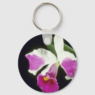 Pink Remo Prada 'Crown' (Laeliocattelaya) flowers Key Ring