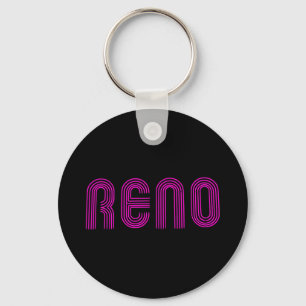 Pink Reno Sign Key Ring