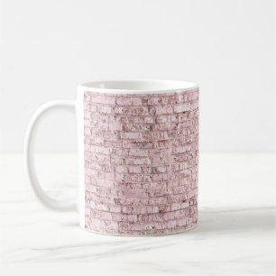 Pink Retro Brick: Saturated Abstract Coffee Mug