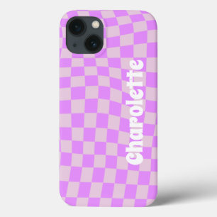 Pink retro checker pattern  Case-Mate iPhone case