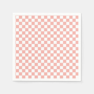 Pink Retro Chequered birthday Napkin