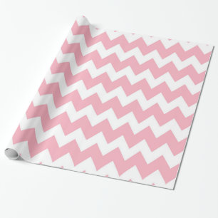 Pink Retro Colourful Modern Chevron Pattern Wrapping Paper