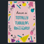 Pink Retro Funny 80s Slang Birthday Gift Bag<br><div class="desc">Send your bud this funny,  colourful birthday gift bag and let them know how cool,  radical,  bodacious,  tubular,  and awesome of a person they are. Words are personalizable for easy customisation for your unique pal.</div>