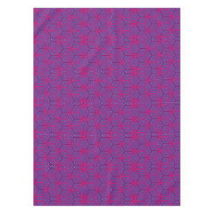 Pink retro geometric pattern tablecloth