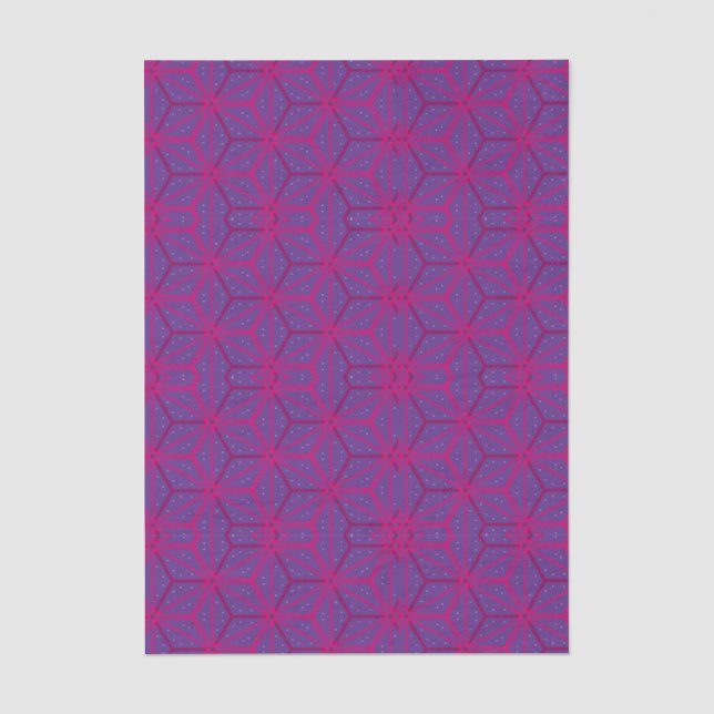 Pink retro geometric pattern  tissue paper (Front)