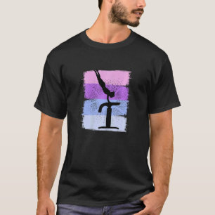 Pink Retro Gymnastics Girls Motivational Vault Que T-Shirt