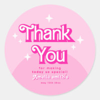 pink retro modern trendy Thank you