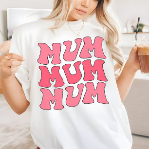 Pink Retro Mum Shirt, Birthday Gift for Mum T-Shirt