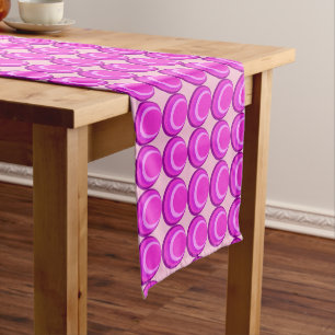 Pink retro pattern in trendy style  short table runner