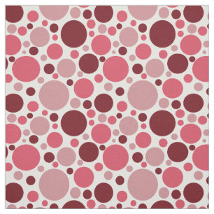 Pink Retro Polka Dot Pattern Fabric
