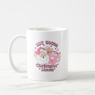 Pink Retro Santa Claus Christmas Coffee Mug