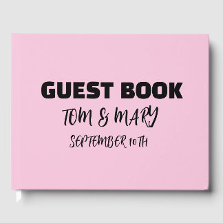 PINK RETRO STYLISH WEDDING Guest Book
