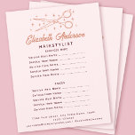 Pink Retro Typography Hairstylist  Flyer<br><div class="desc">This retro-inspired business flyer features a hand-drawn logo of a pair of scissors and stars in pastel colours—perfect for hairstylists or salons.</div>