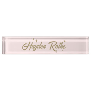 Pink Retro Typography  Nameplate