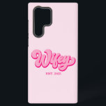 Pink Retro Wifey Est. Year Bride Fiancé  Samsung Galaxy Case<br><div class="desc">This is a Pink Retro Wifey Est. Year Bride Fiancé Samsung Galaxy Phone Case!</div>