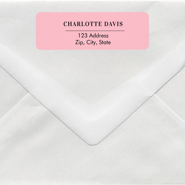 Pink return address  label (Creator Uploaded)