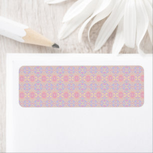 pink return address label