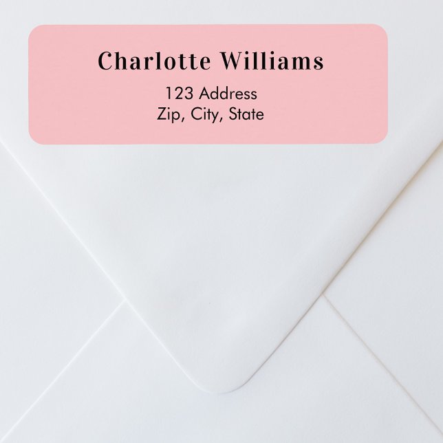Pink return address return address label (Creator Uploaded)