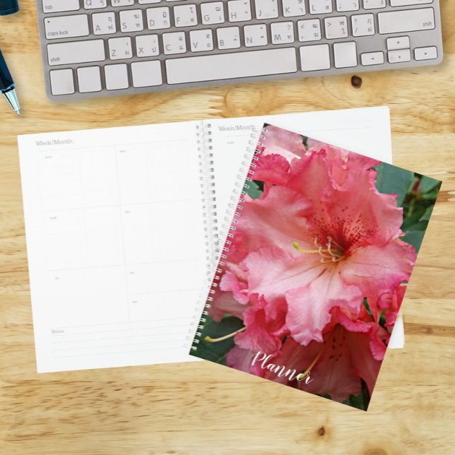 Pink Rhododendron Bloom Floral Planner (In Situ)