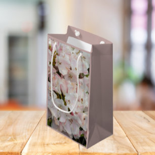 Pink Rhododendron Blooms Floral Small Gift Bag