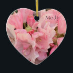 Pink rhododendron flowers ceramic ornament<br><div class="desc">Pretty spring flowers close up</div>